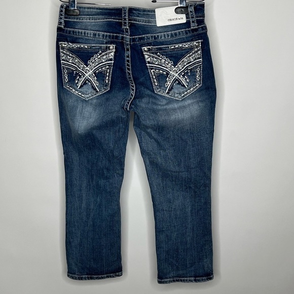 Grace In La Easy Fit Embroidered Jeans - Picture 6 of 13